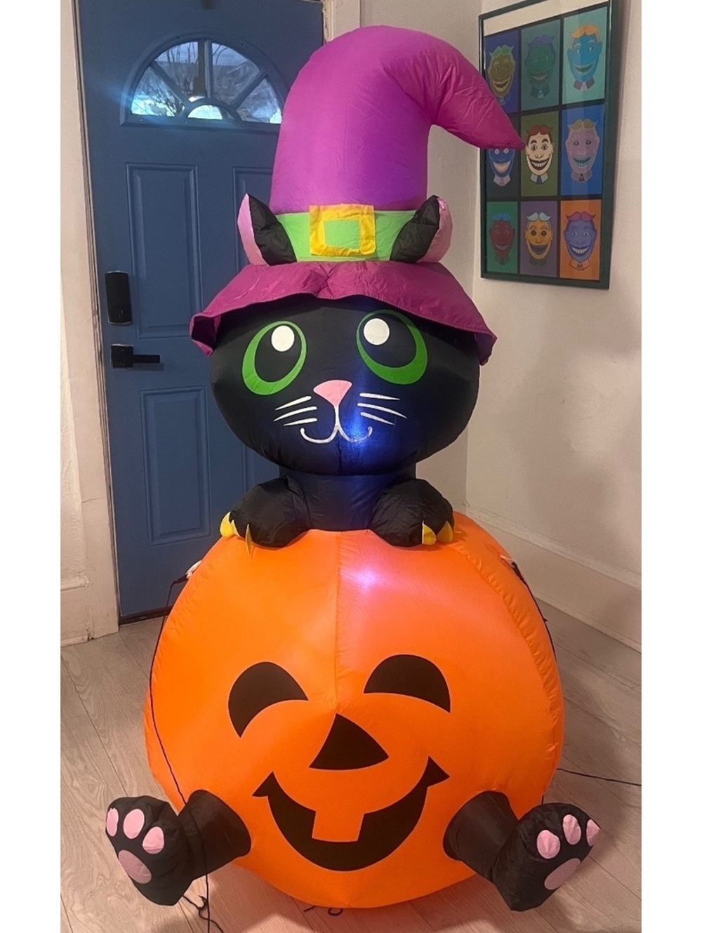 Gemmy Halloween Inflatable 5.5ft Witch Cat Jack Pumpkin Airblow Yard Decor Spook - Picture 7 of 9